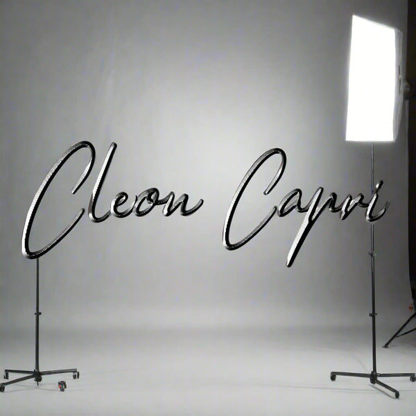 Cleon Capri logo in black cursive on a white background
